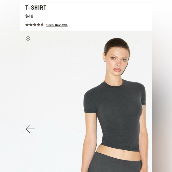 SKIMS T-Shirt Color Graphite (L) - Picture 1 of 5